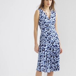 White House Black Market | Blue Bouncy fitted dress